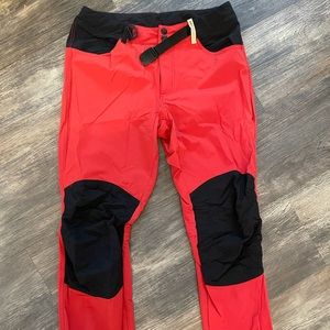 Hiking men’s pants, light for summer season, size M, red and black colour